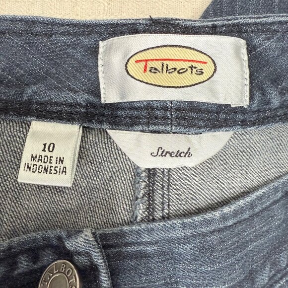 Talbots Womens Size 10 Blue Stretch Denim Straight-Leg Jeans - Picture 3 of 8
